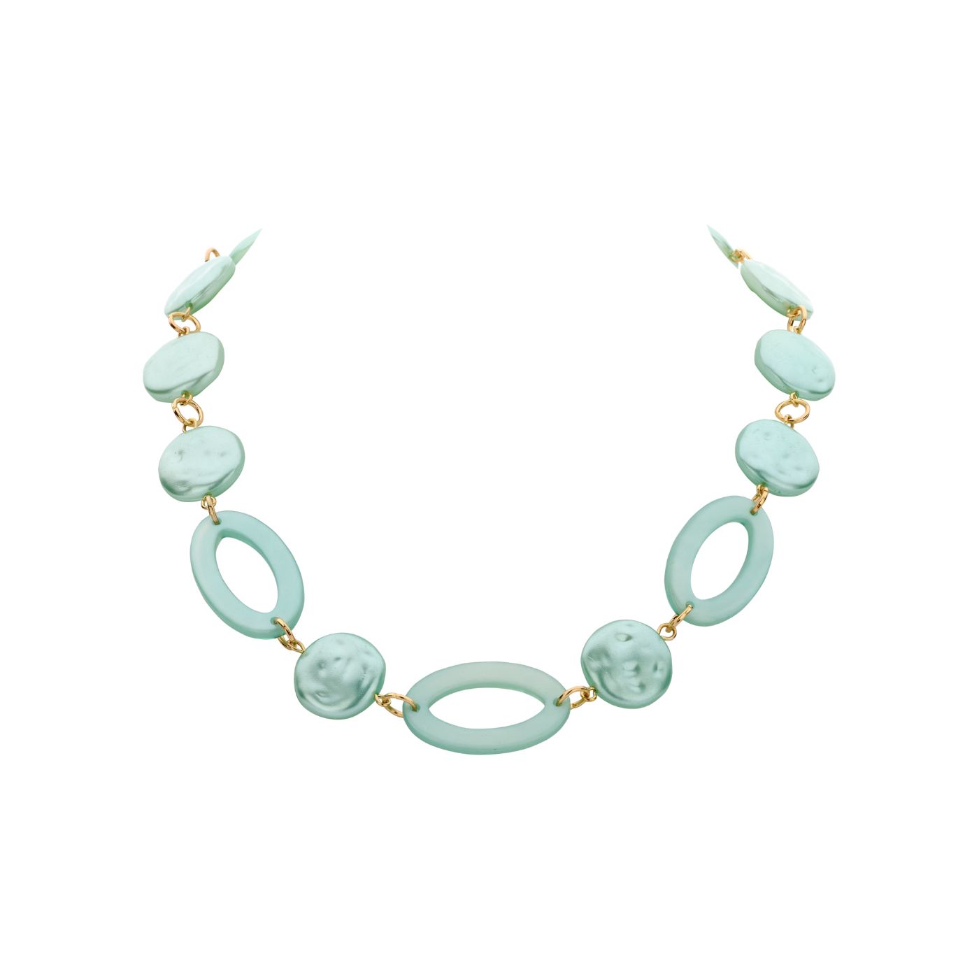 Collier - Karn Halsketting Watergroen