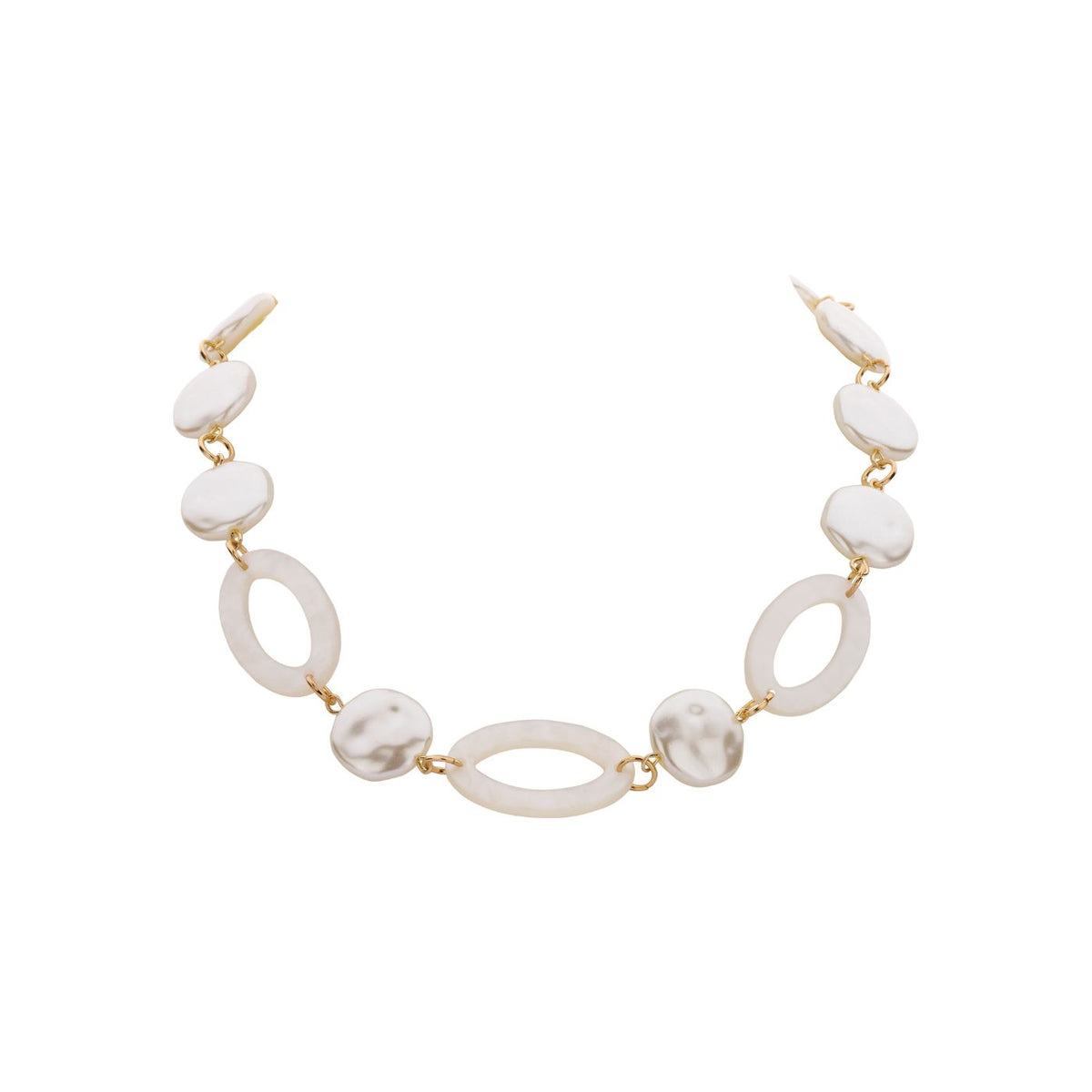 Collier - Karn Halsketting Wit