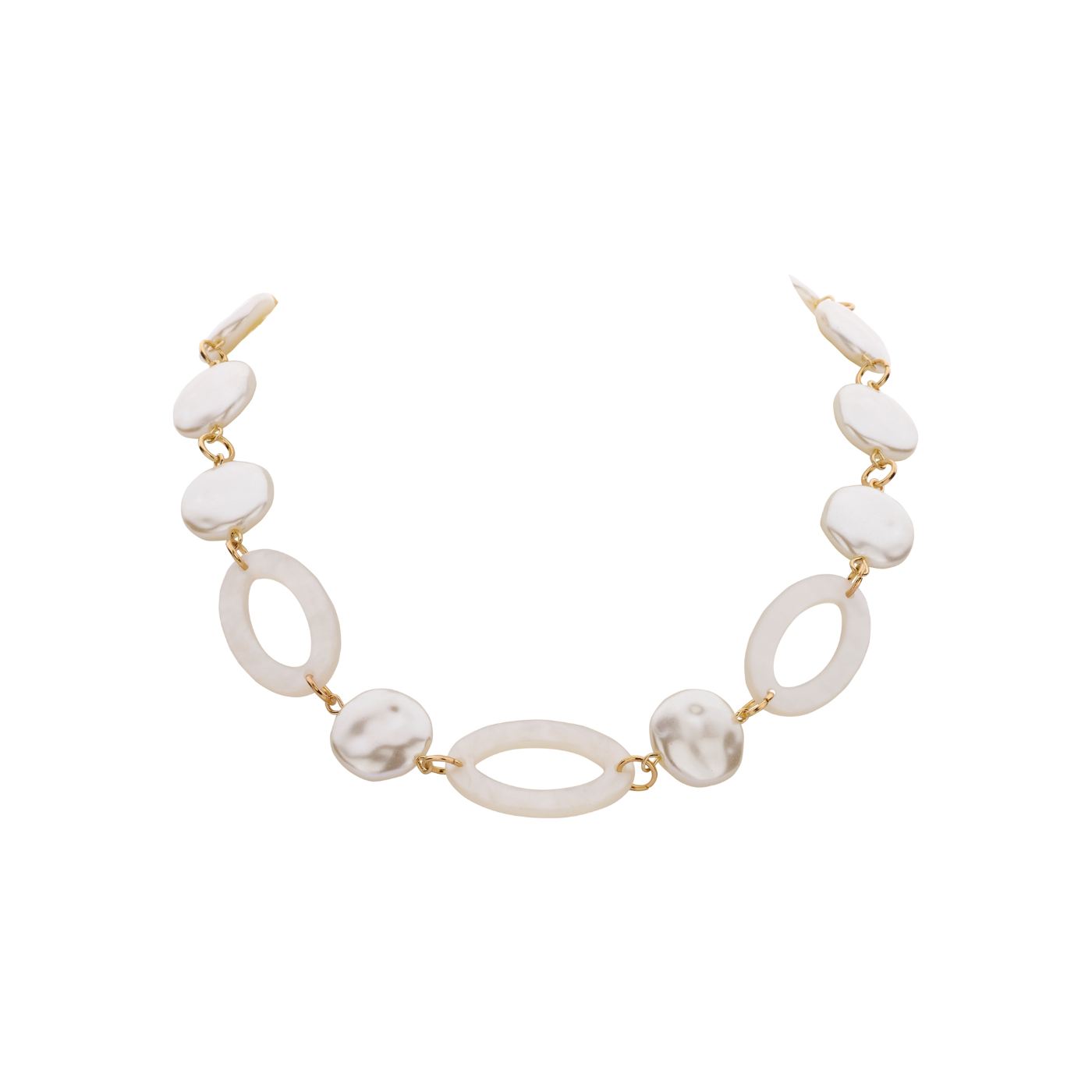 Collier - Karn Halsketting Wit