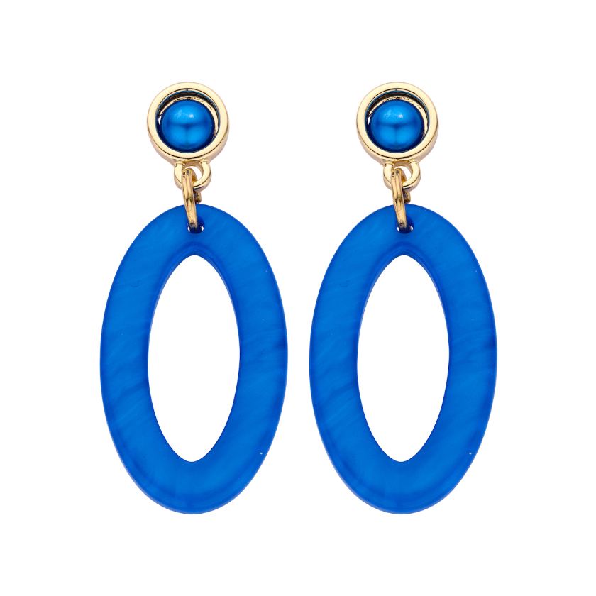 Boucles D'Oreilles - Karn Oorbellen Blauw