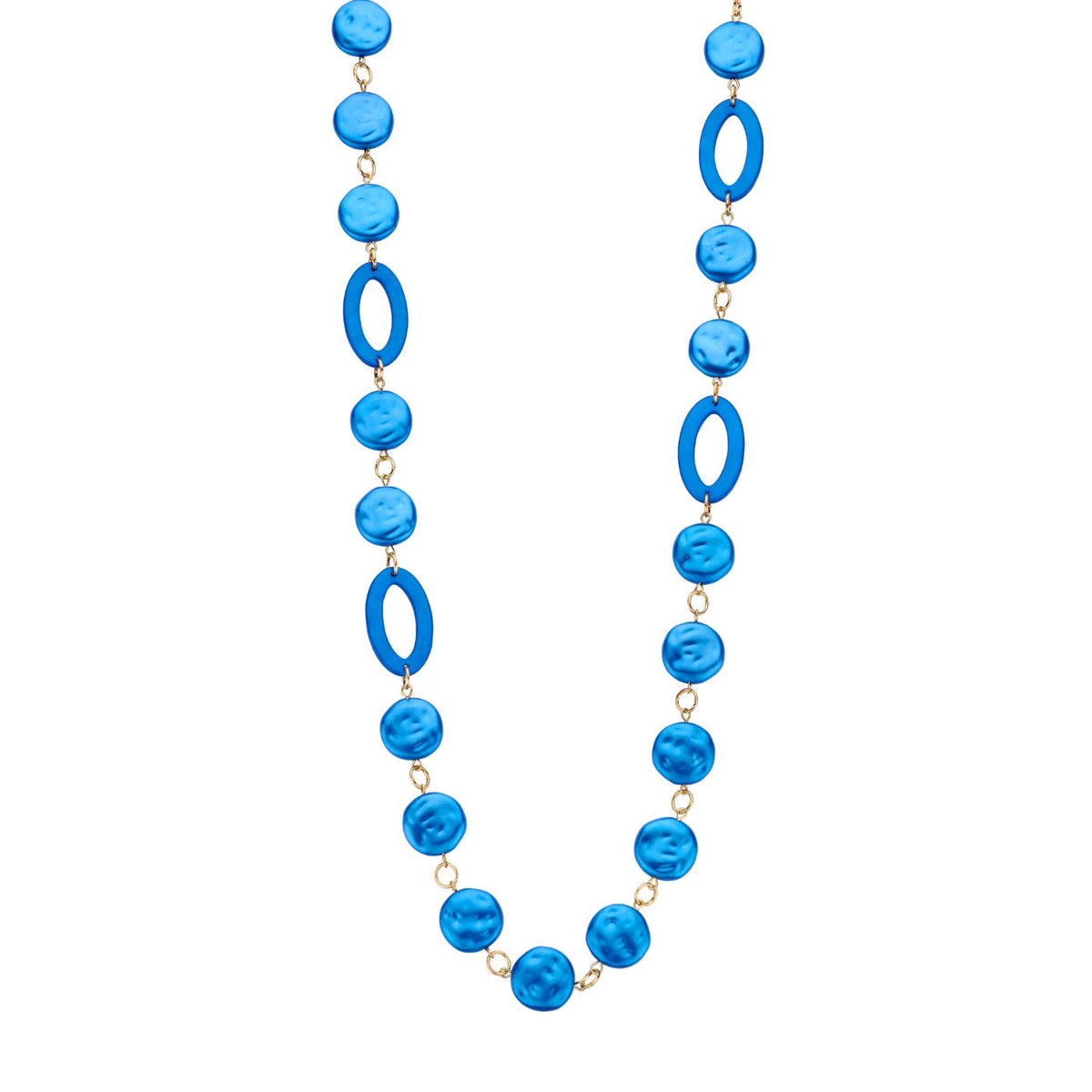 Collier - Karnlang Halsketting Blauw