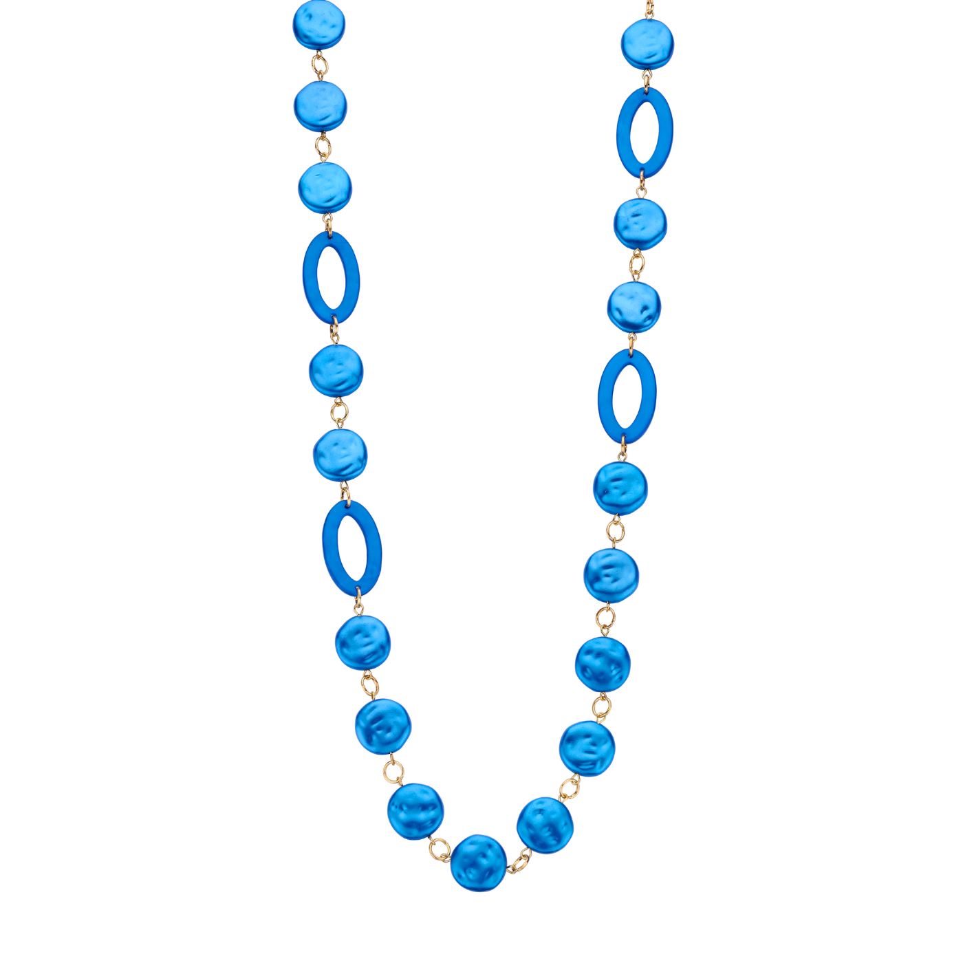 Collier - Karnlang Halsketting Blauw