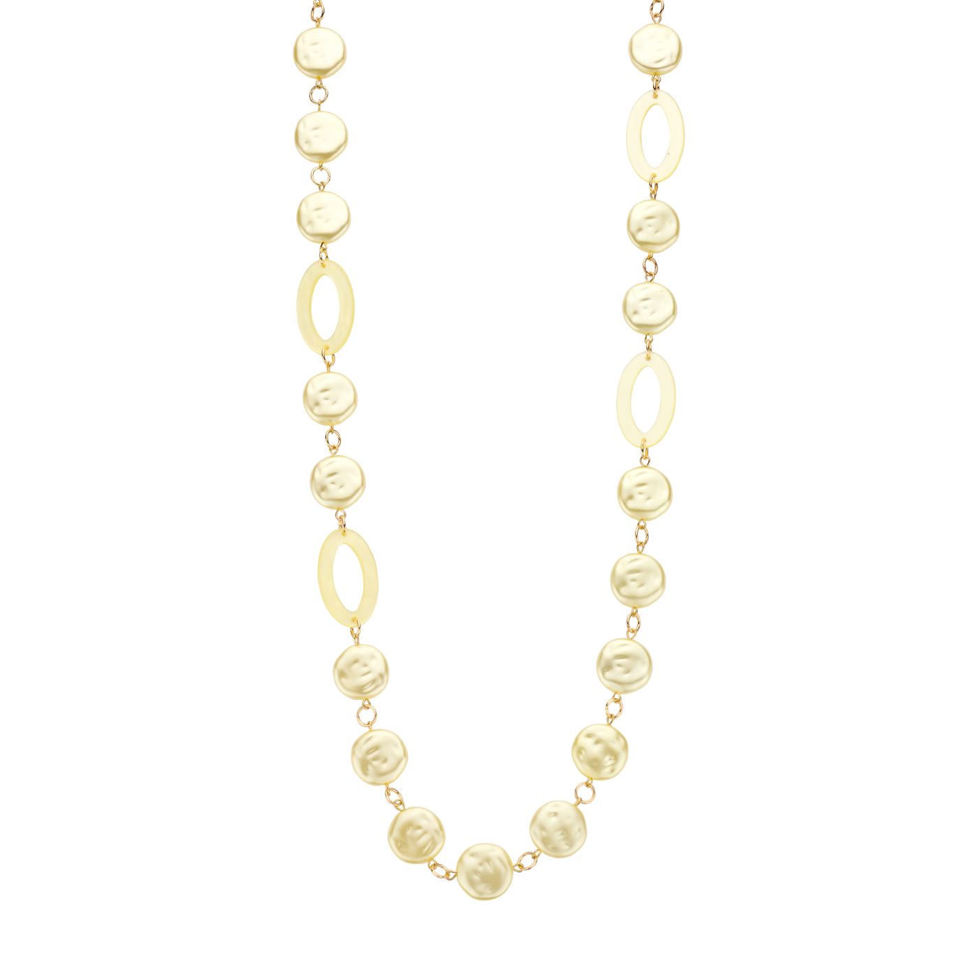 Collier - Karnlang Halsketting Geel
