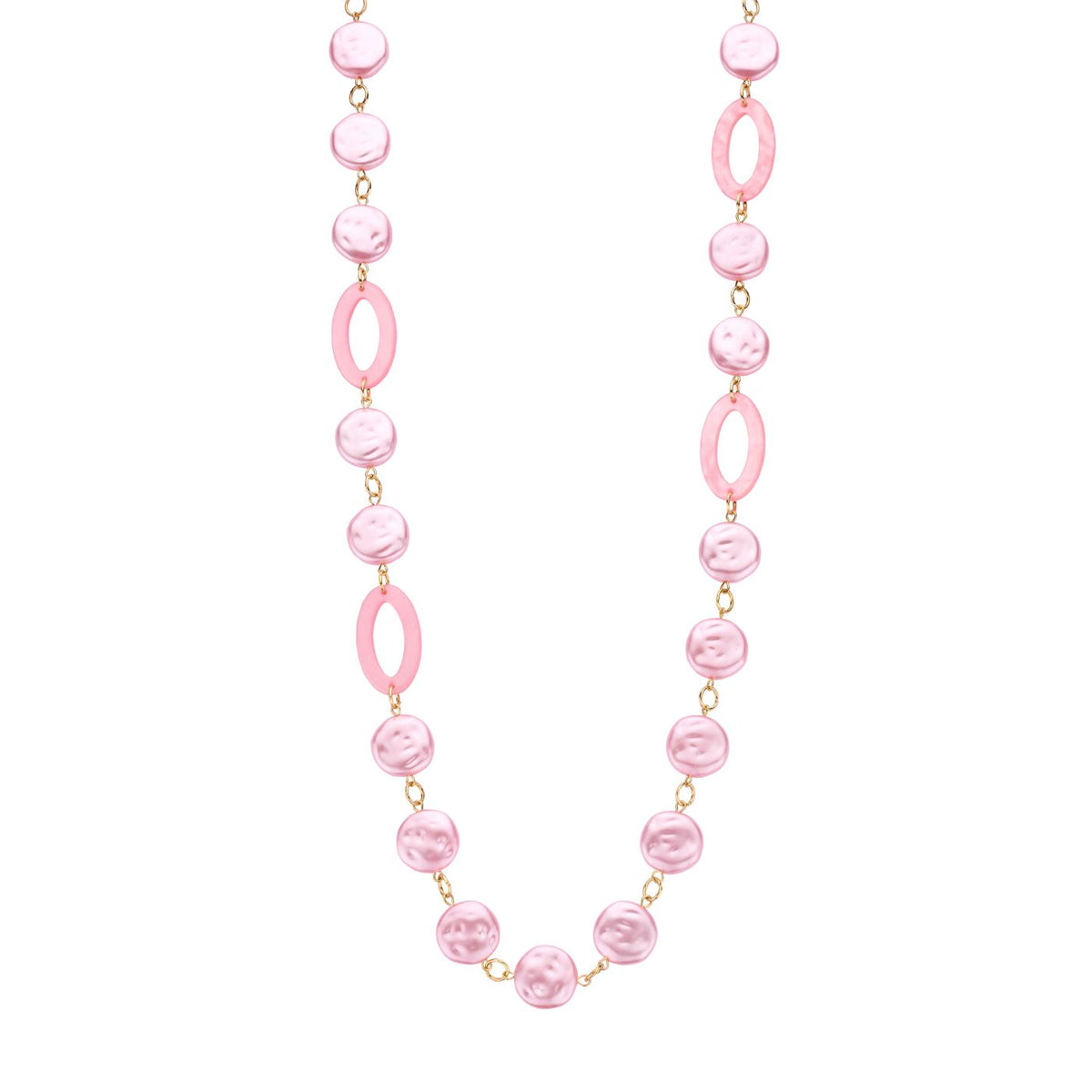 Collier - Karnlang Halsketting Roze