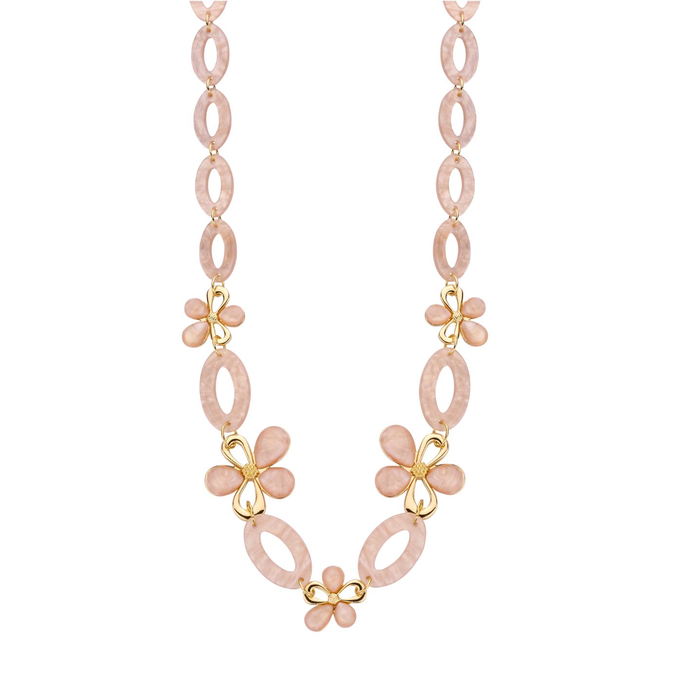 Halsketting - Klaaslang Halsketting Beige