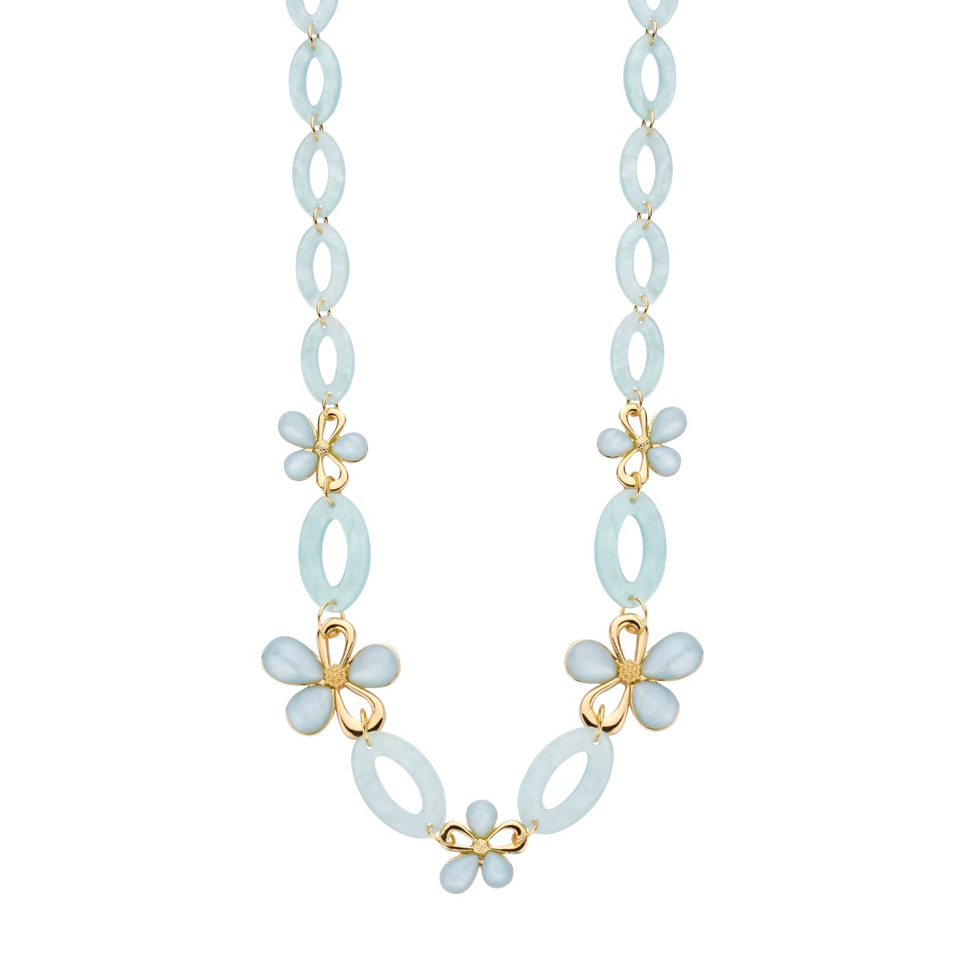 Collier - Klaaslang Halsketting Watergroen