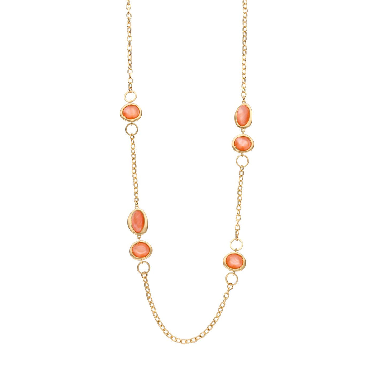 Collier - Kobelang Halsketting Oranje