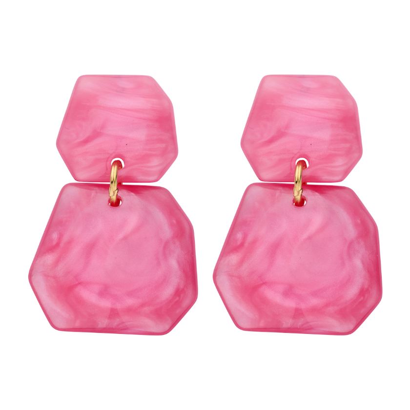 Boucles D'Oreilles - Koralie Oorbellen Fuchsia
