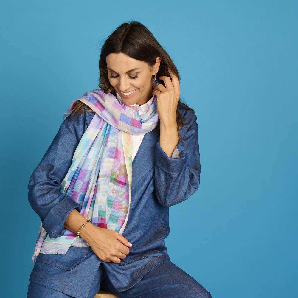 Écharpe - Lcscarves171 Multi Bleu