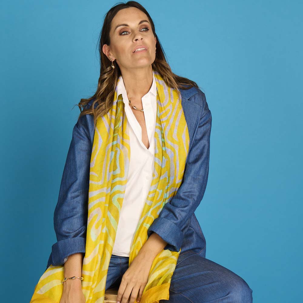 Sjaal - Lcscarves197 Multi Geel
