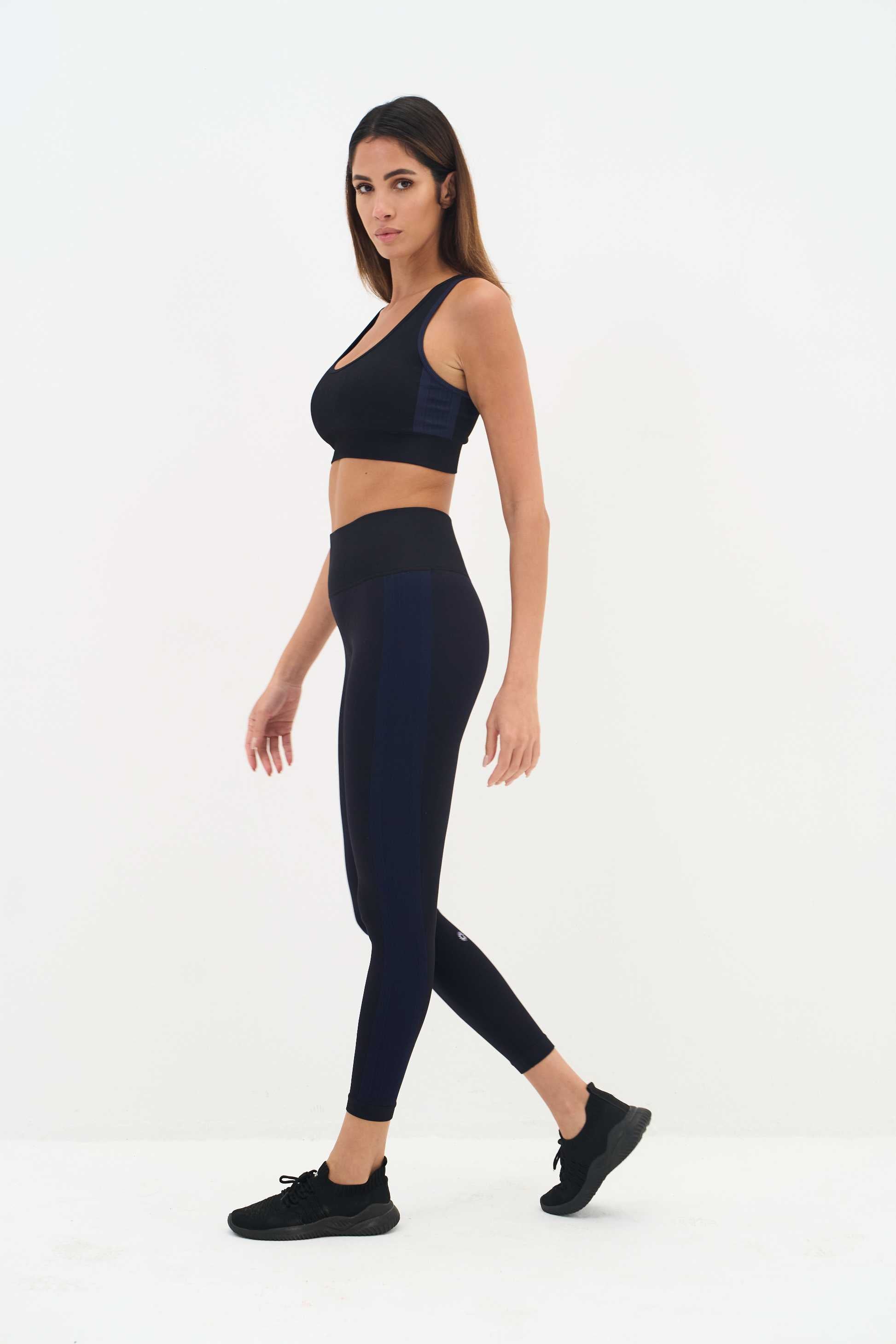 Malta Legging - Zwart/Blauw