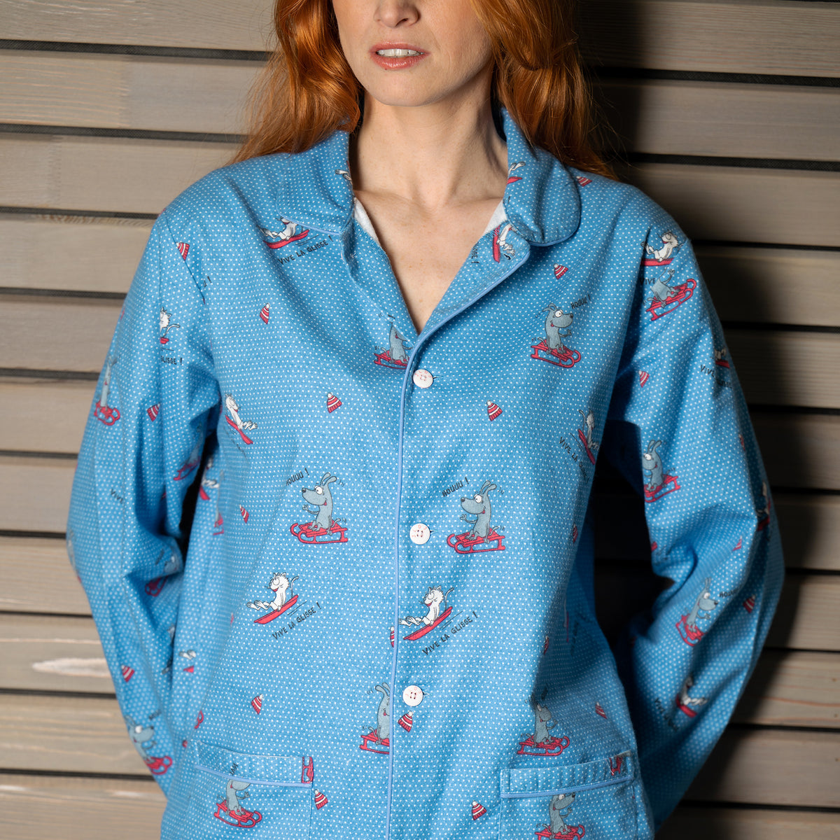 Pyjama Flannelle  - Women - Bleu Alaskan 