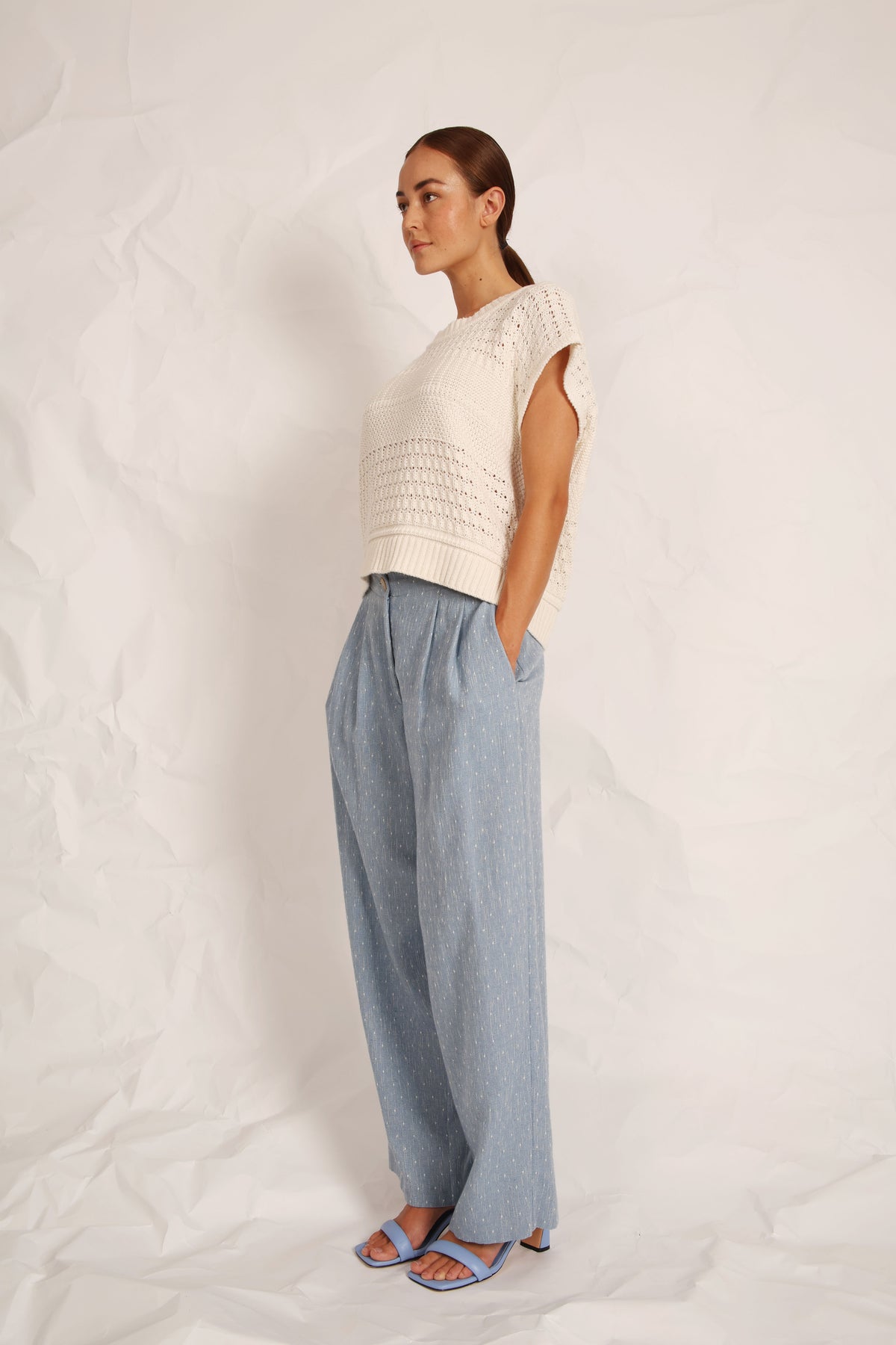 Broek - Almond - Blue Bell