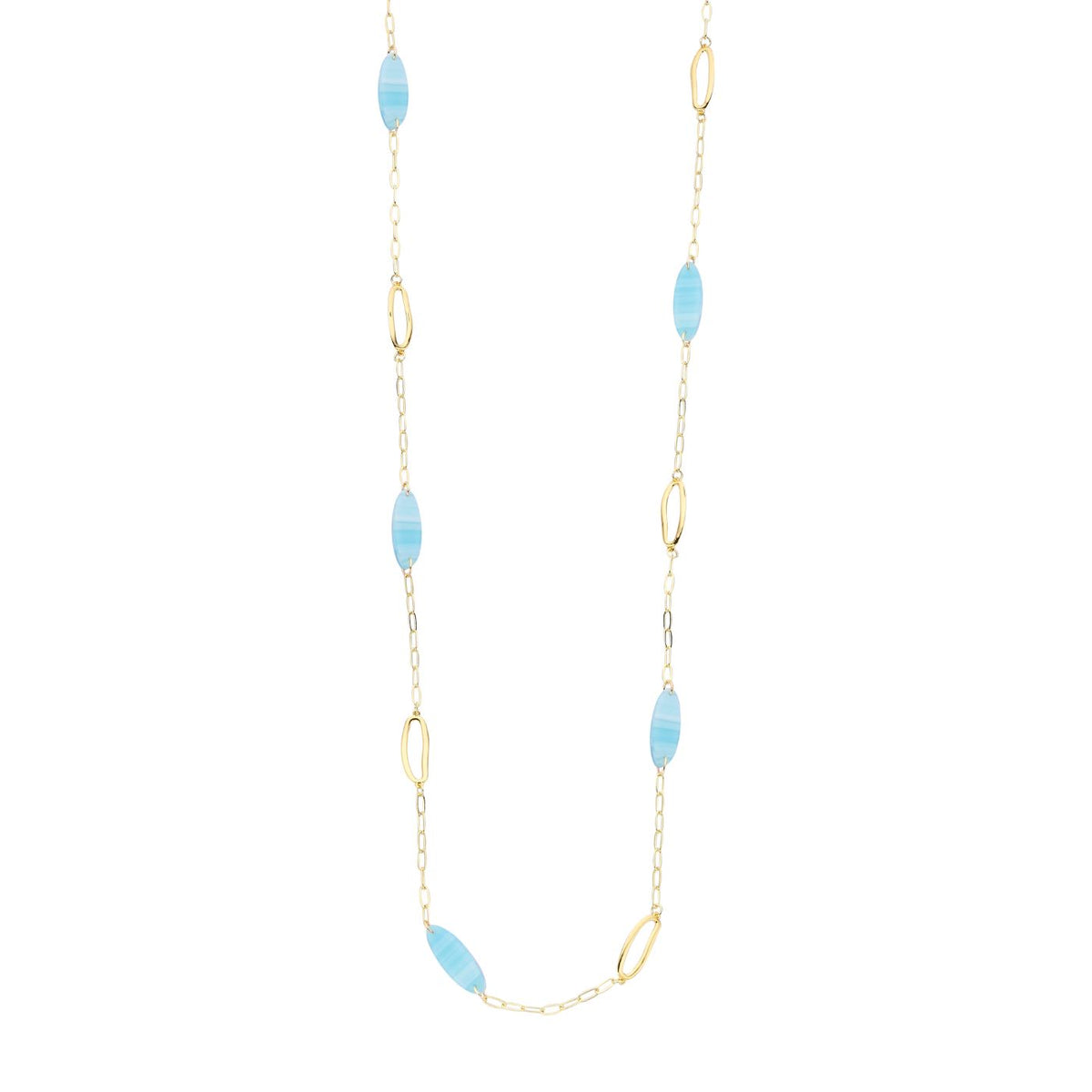 Halsketting - Macaolang Halsketting Blauw