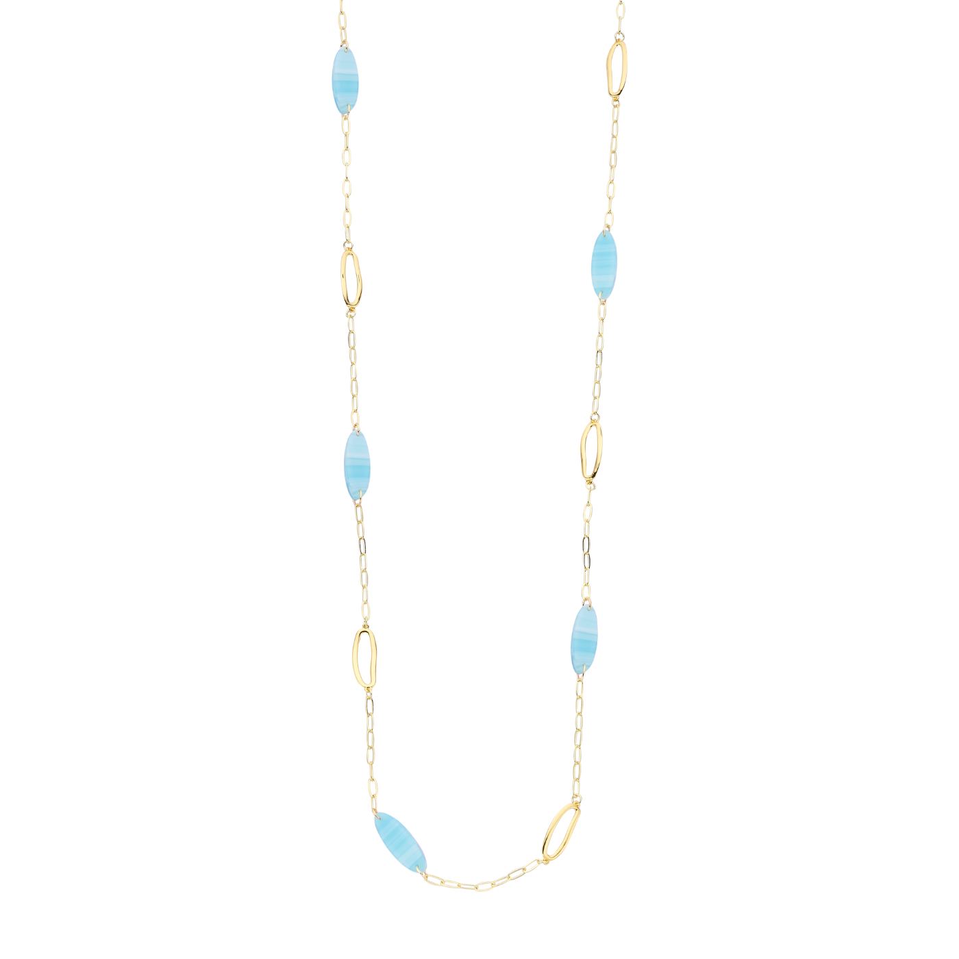 Halsketting - Macaolang Halsketting Blauw