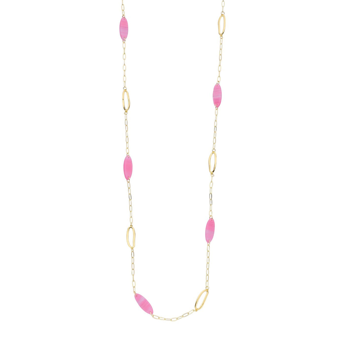 Collier - Macaolang Halsketting Fuchsia