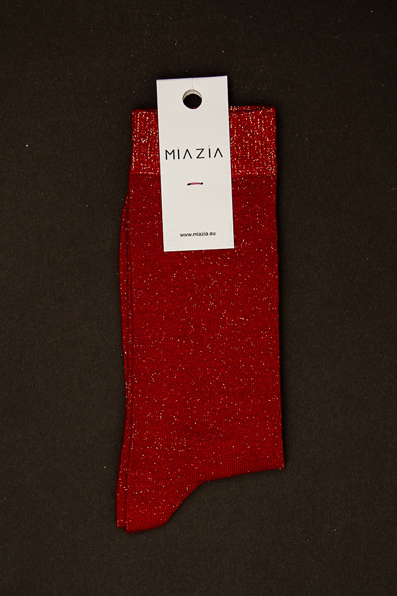 Mia Zia - Glittersokken in Rouge