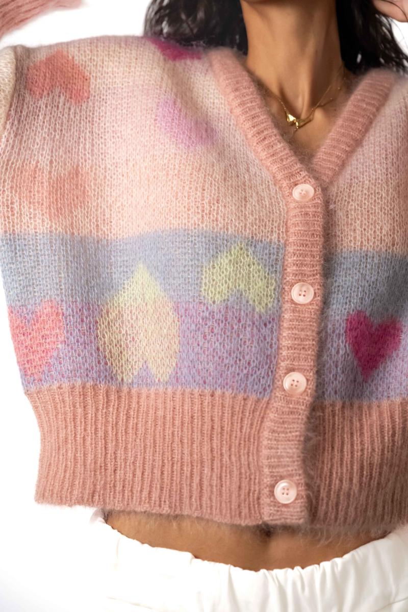 Cardigan - Mikado - Nude