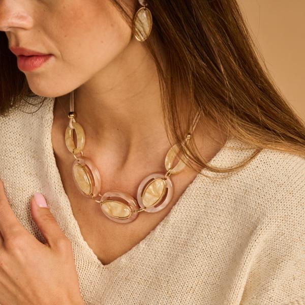 Halsketting - Karla Ecru