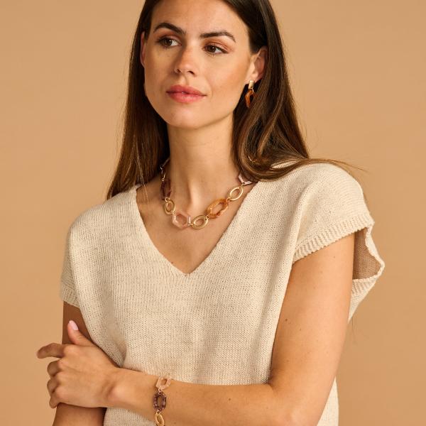 Halsketting - Kit Bruin