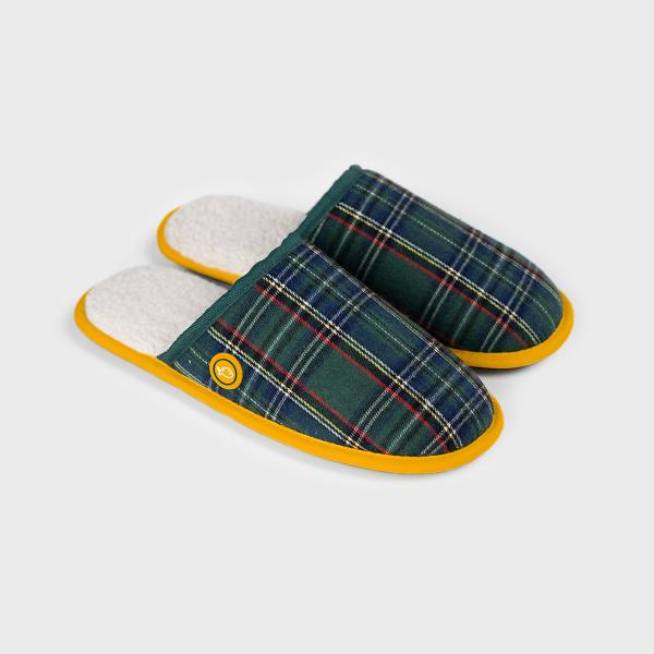 Chaussons à carreaux - Vert