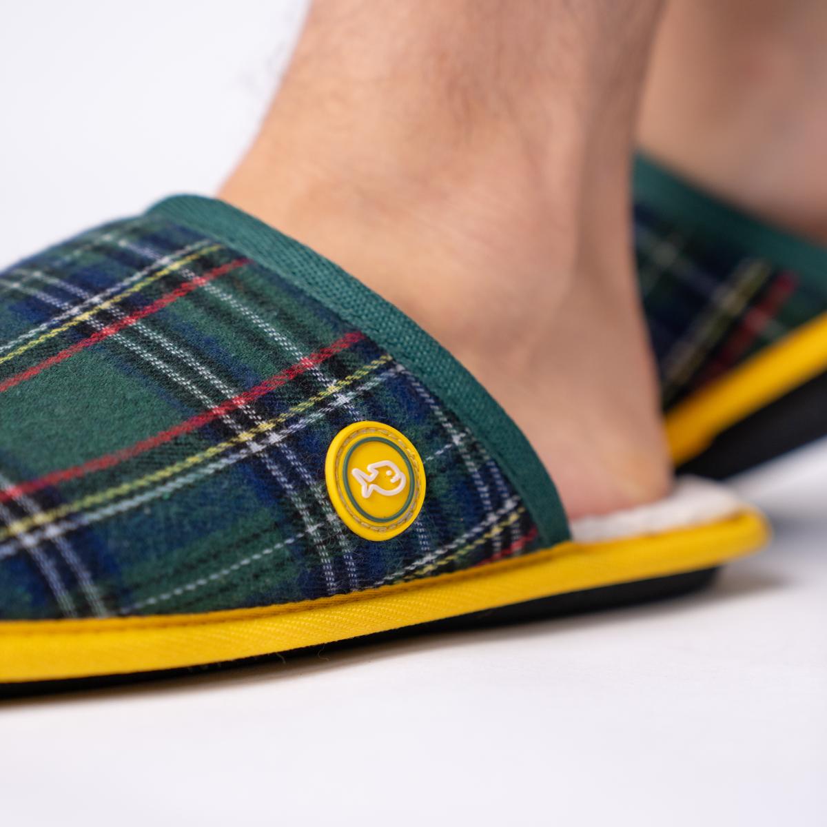 Chaussons à carreaux - Vert