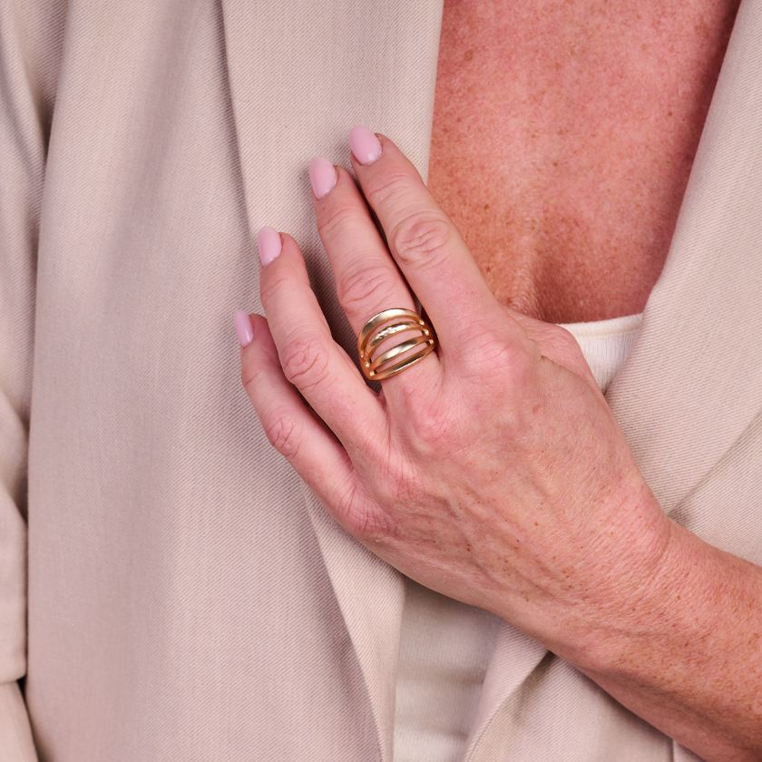 Bague - Bri4 Ring Goudkleurig Mat