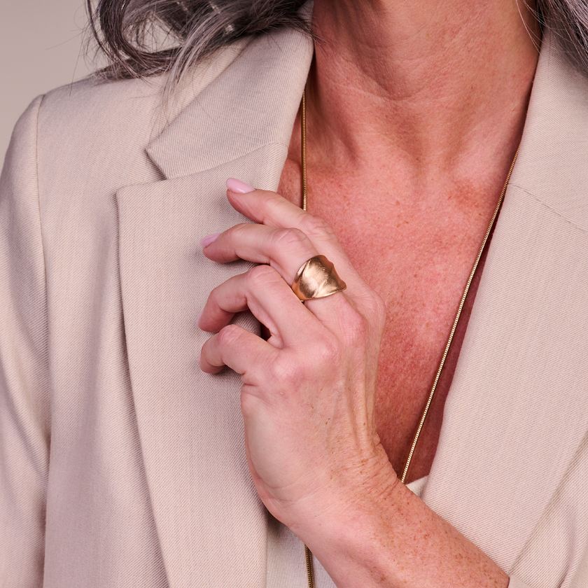 Bague - Bri6 Ring Goudkleurig Mat