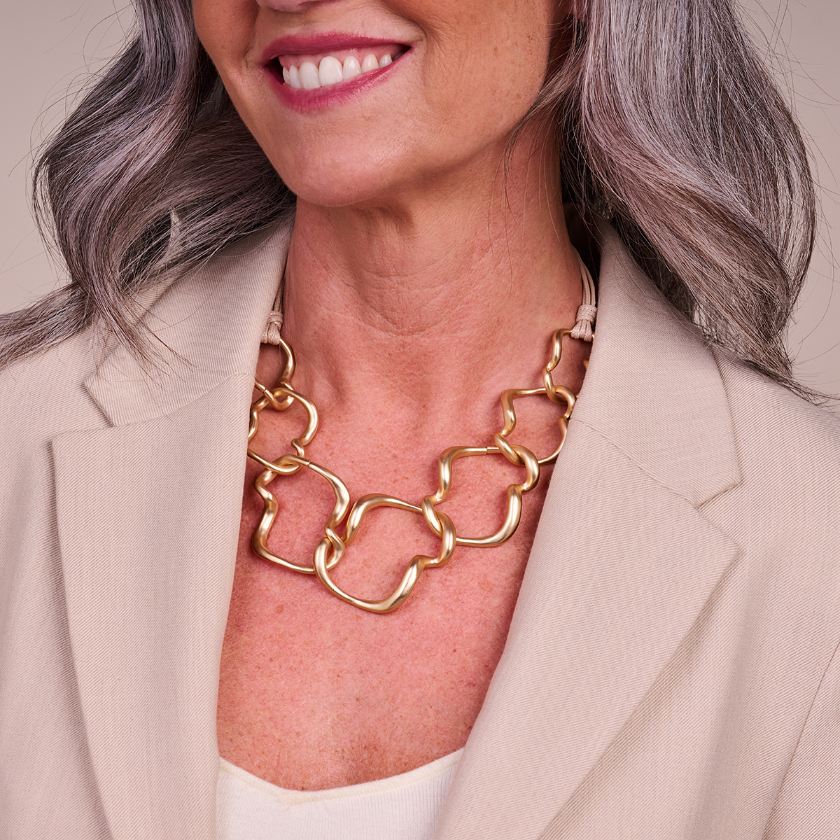 Collier - Bangkok Halsketting Goudkleurig Mat