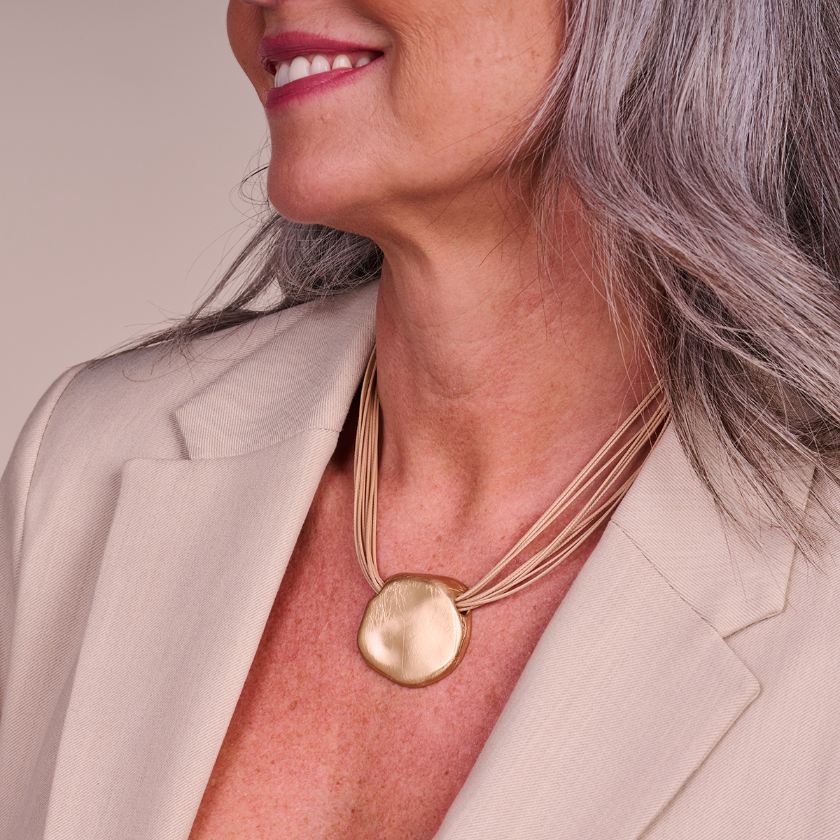 Collier - Bogota Halsketting Goudkleurig Mat