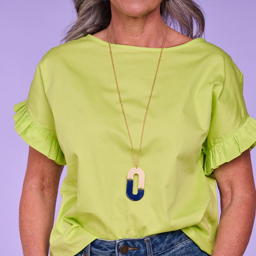Collier - Dresden Halsketting Donkerblauw