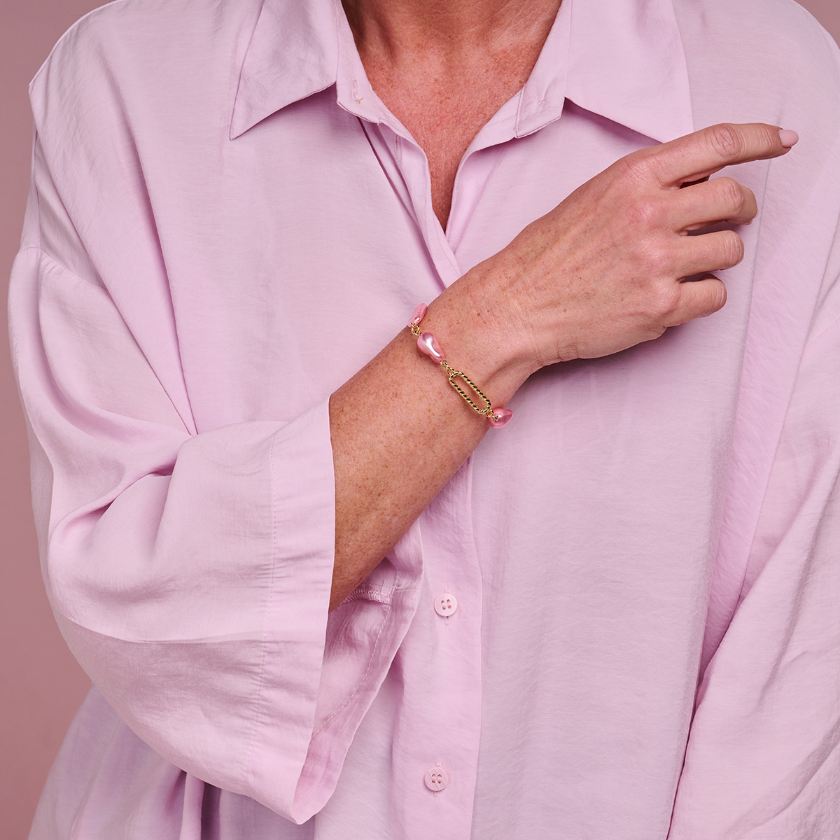 Bracelet - Dadelief Armband Lichtroze