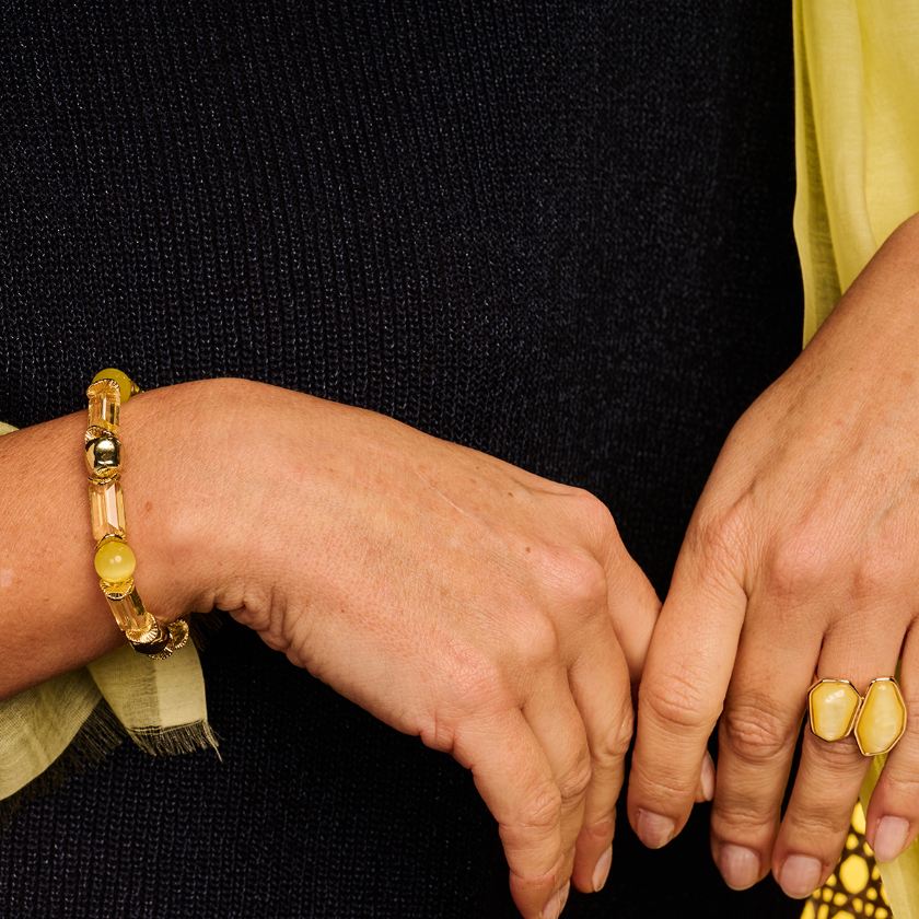 Bracelet - Dadu Armband Geel