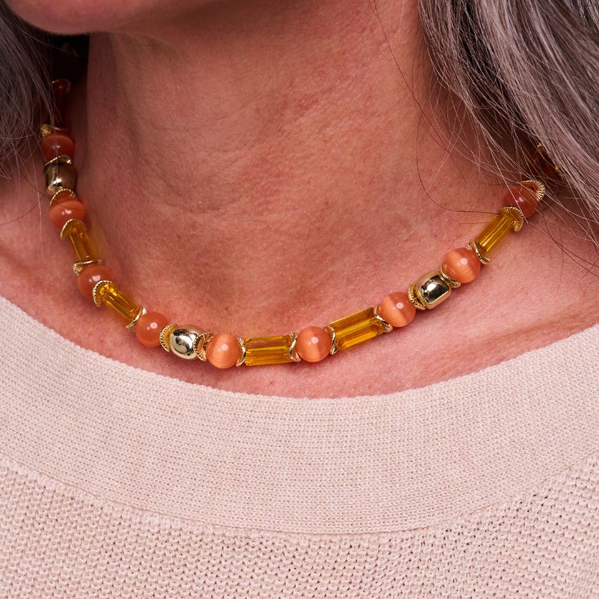 Collier - Dadu Halsketting Oranje
