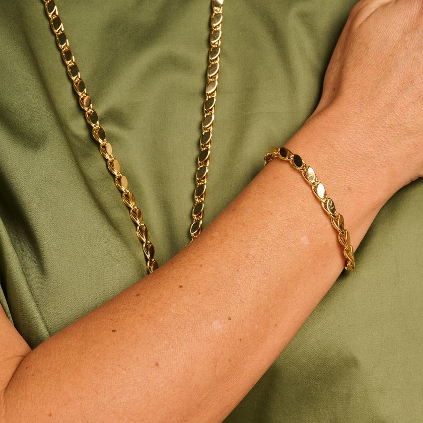 Collier - Dakarlang Halsketting Goudkleurig
