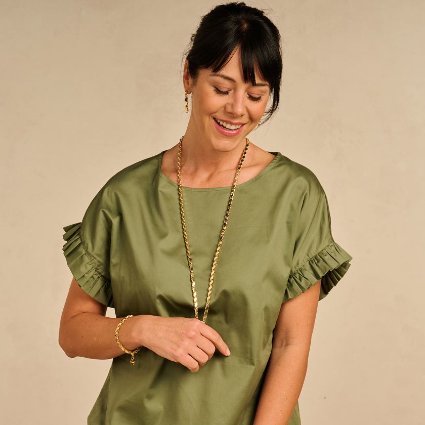 Collier - Dakarlang Halsketting Goudkleurig