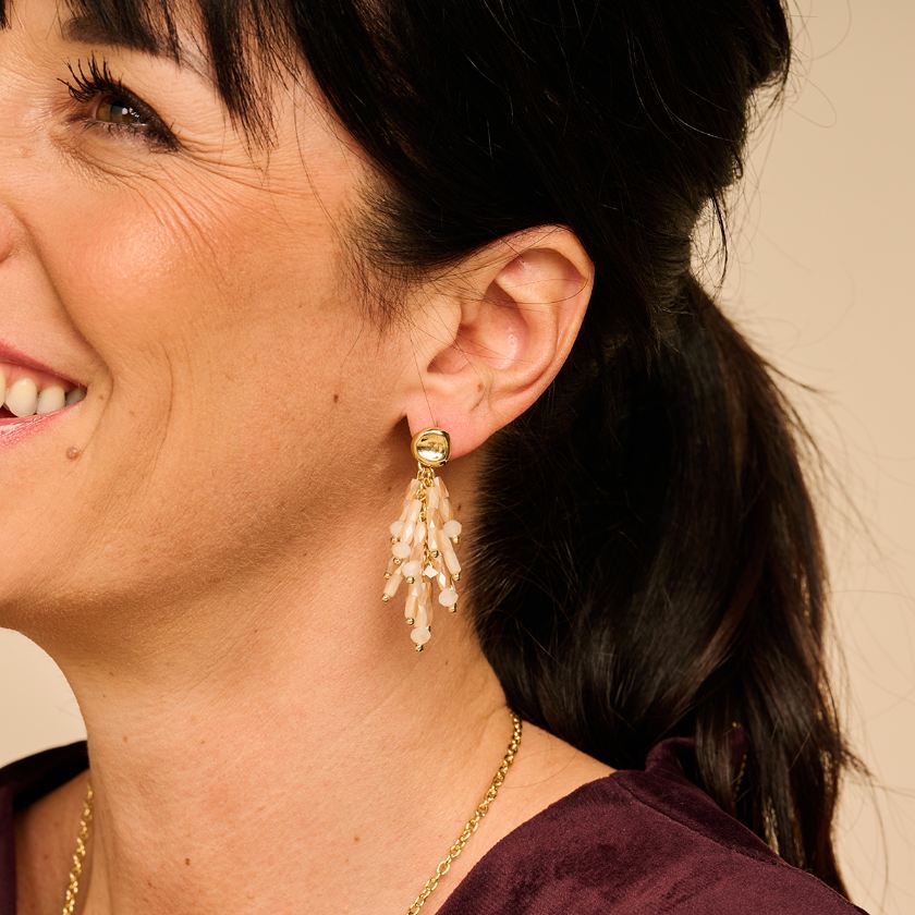 Boucles D'Oreilles - Dala Oorbellen Beige