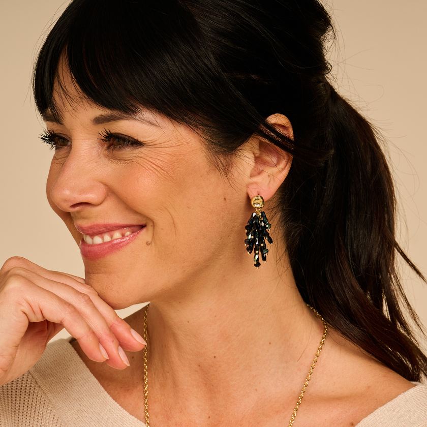 Boucles D'Oreilles - Dala Oorbellen Donkerblauw