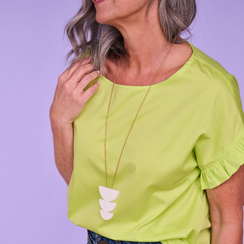 Collier - Denton Halsketting Wit