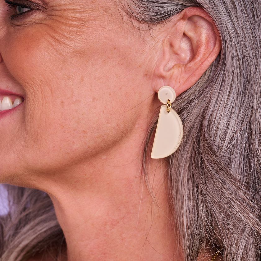 Boucles D'Oreilles - Denton Oorbellen Beige