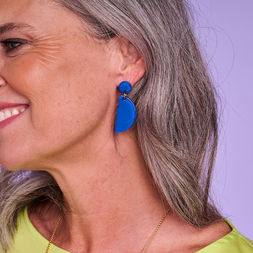 Boucles D'Oreilles - Denton Oorbellen Felblauw