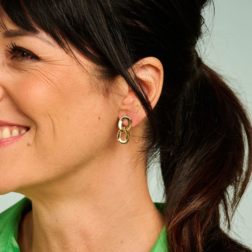 Boucles D'Oreilles - Dob127 Oorbellen Goudkleurig