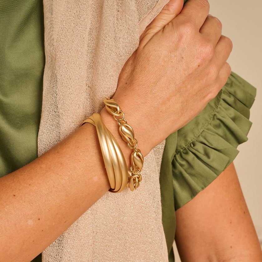 Bracelet - Dab6 Armband Goudkleurig Mat