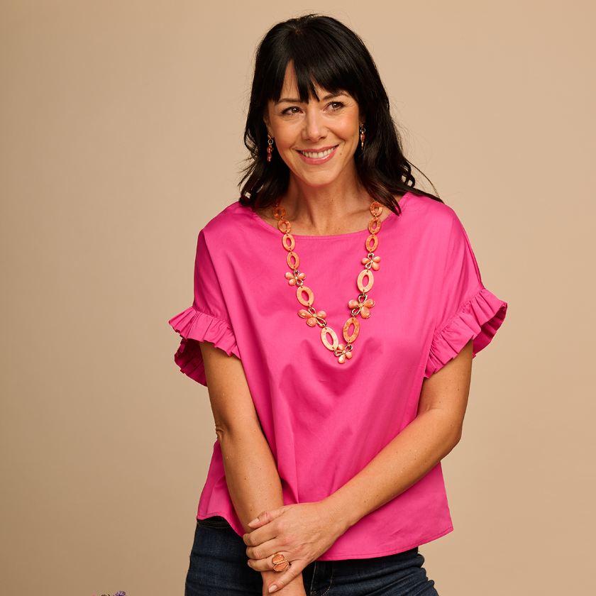 Collier - Klaaslang Halsketting Oranje
