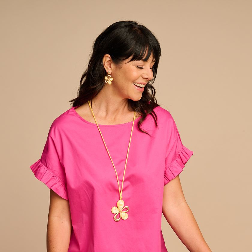 Collier - Kalina Halsketting Geel