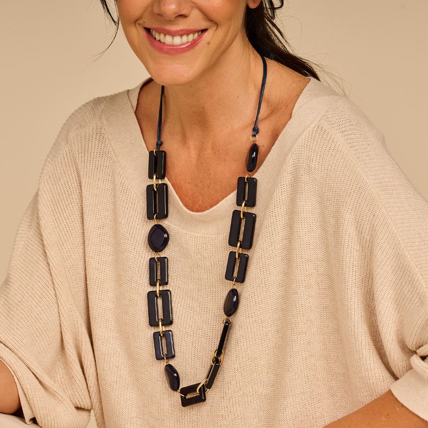 Collier - Kamila Halsketting Donkerblauw