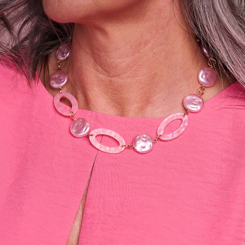 Collier - Karn Halsketting Roze