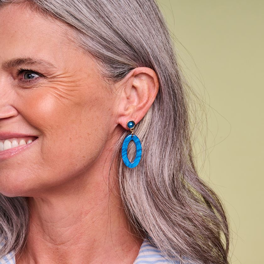 Boucles D'Oreilles - Karn Oorbellen Blauw