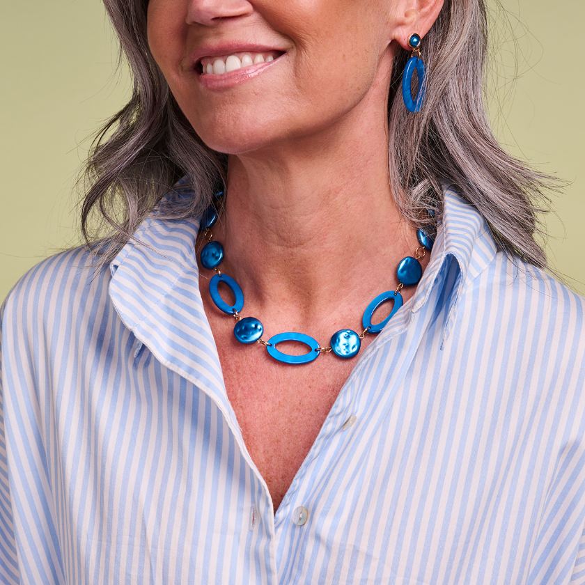 Collier - Karn Halsketting Blauw