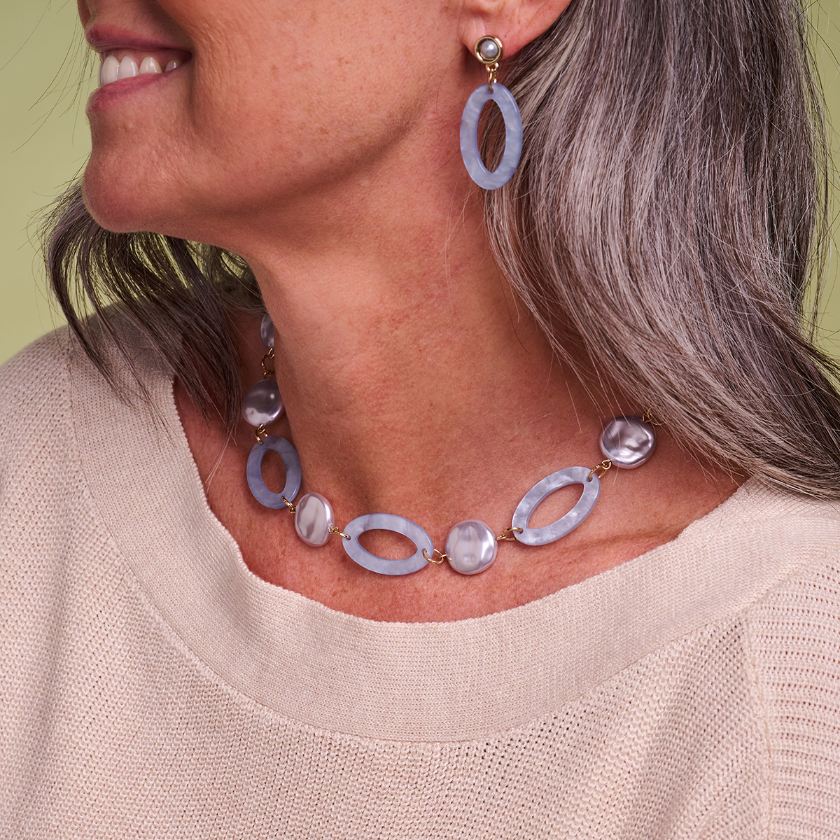 Collier - Karn Halsketting Grijs
